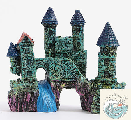 MugiwaraOEM 우솝상점 워터월드 수족관 성벽 장식 C형 2호 인테리어 관상용 물생활 안전한소재 고성