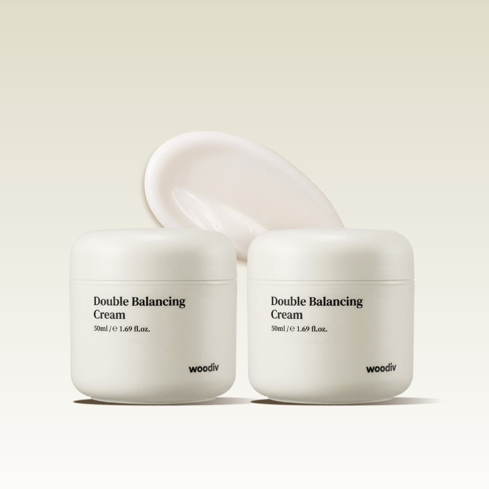 우디브 끈적임 없는 식물성 더블 밸런싱 수분 크림 / 피부장벽강화 50ml, 2개 이미지