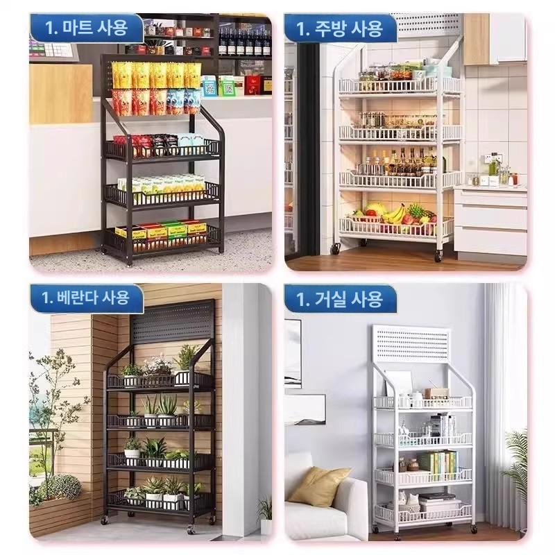 가판대 이동식 진열대 5단 철제 약국 간식 팬트리 미니 매대 틈새 무인 아이스크림 가게 - 상세 이미지 5