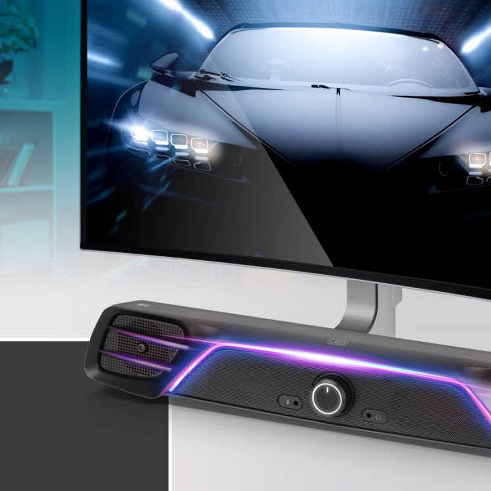 브리츠 2채널 USB 스테레오 사운드바 스피커 LED RGB 조명 PC 노트북 게이밍용 - 상세 이미지 5