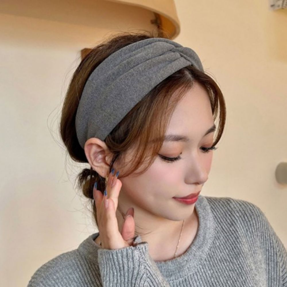 꼬임머리띠 세면헤어밴드 귀안아픈머리띠 무지 빅사이즈 - 상세 이미지 4