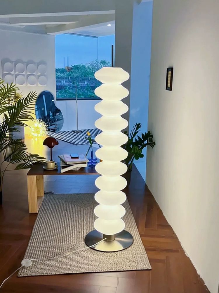 플로어램프 거실 웨이브 카페 LED 조명 웜라이트 - 상품 이미지