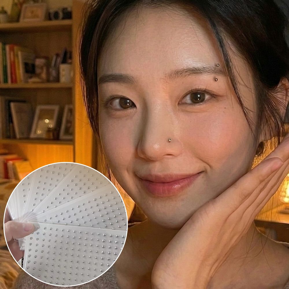 피어싱스티커 붙이는 귀걸이 스티커 귀꾸 가짜 피어싱 페이크 귀찌 배꼽 - 상세 이미지 2