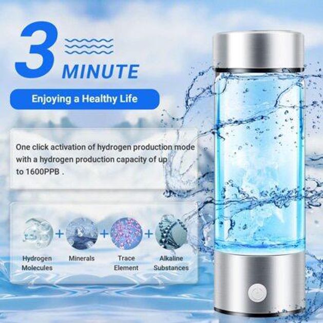수소텀블러 420ml 휴대용 제조기 수소수 고품질 420ml 실버 - 상세 이미지 4