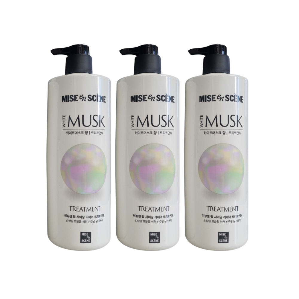 미쟝센 펄샤이닝 화이트머스크향 향수 트리트먼트 1000ml x3개 - 상품 이미지