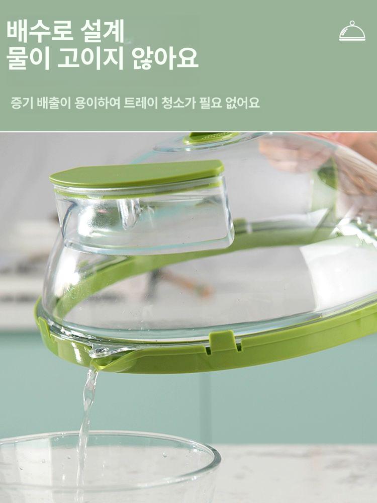 물주입 전자레인지 뚜껑 찜기 덮개 그릇 실리콘 두꺼운 물 주입형 (200 C 이내 적합) A - 상세 이미지 4