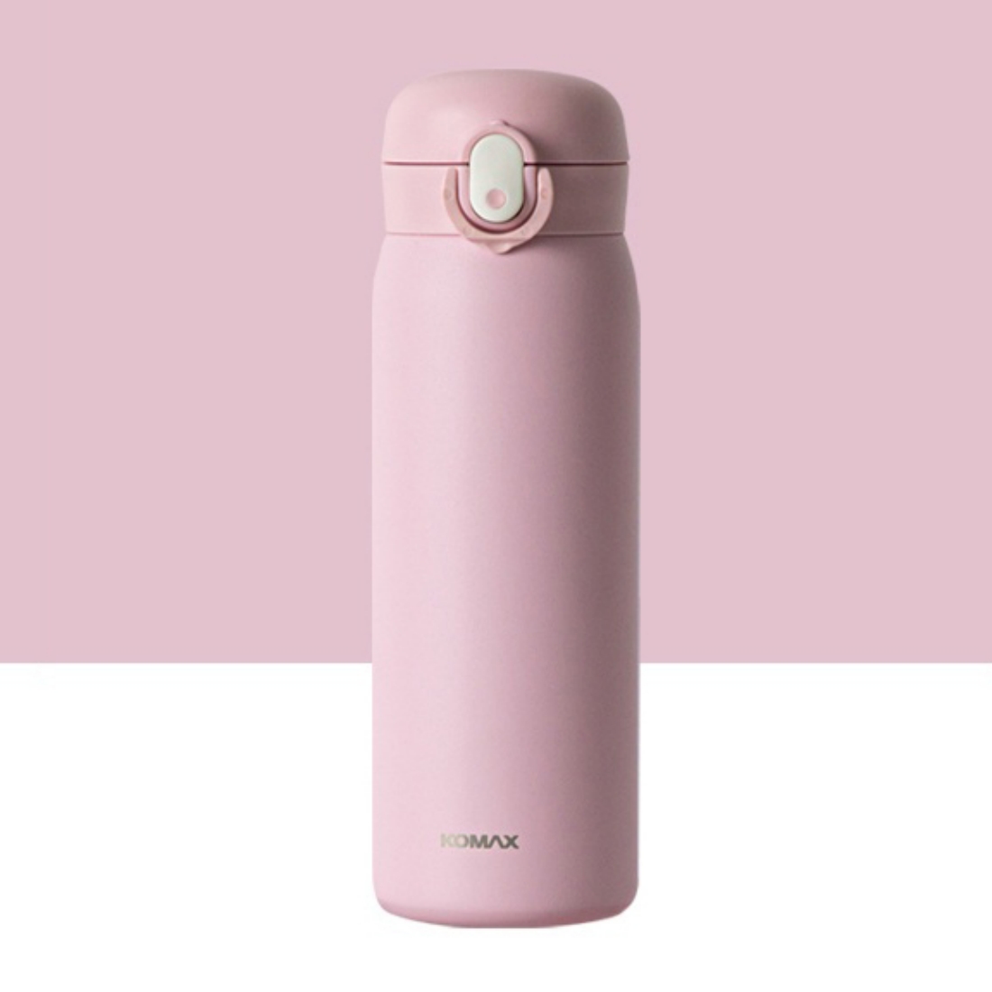 원터치 텀블러 가벼운 산책 카페 초등학생 차량용 캠핑 보온보냉 텀블러 450ml, 코멕스 핑크 - 상품 이미지