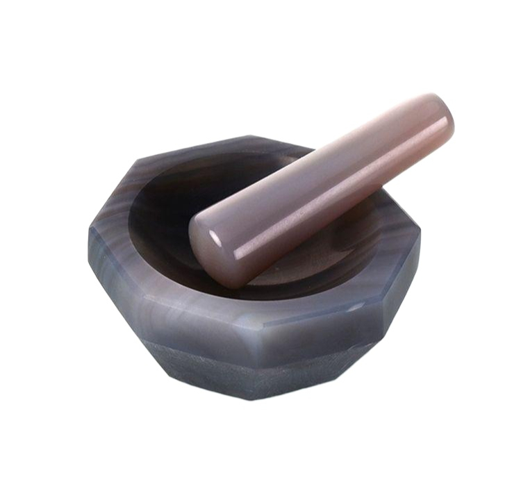 마노 유발 연함봉 사발 실험실 세트 과학고 연삭 막자 60mm - 상품 이미지