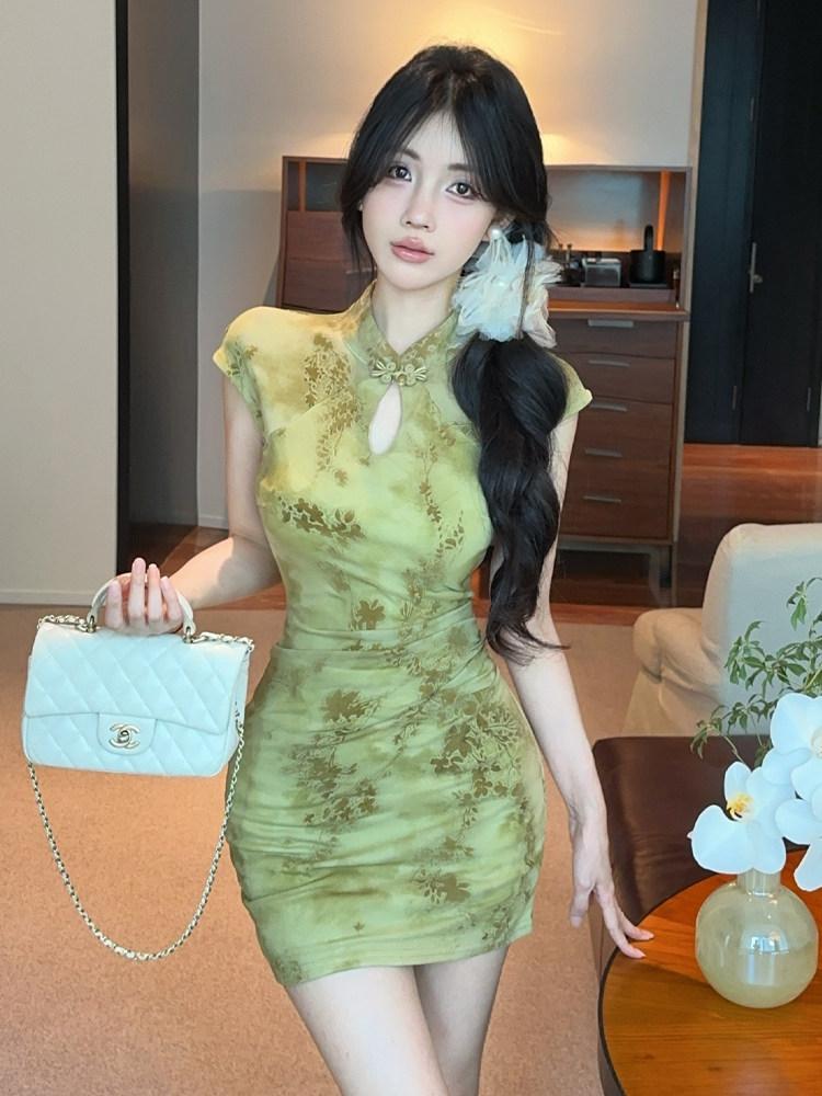 홀복 원피스 초미니 짧은 BJ 끈나시 슬림핏 파티룩 전문 기념일 슬림 - 상세 이미지 3
