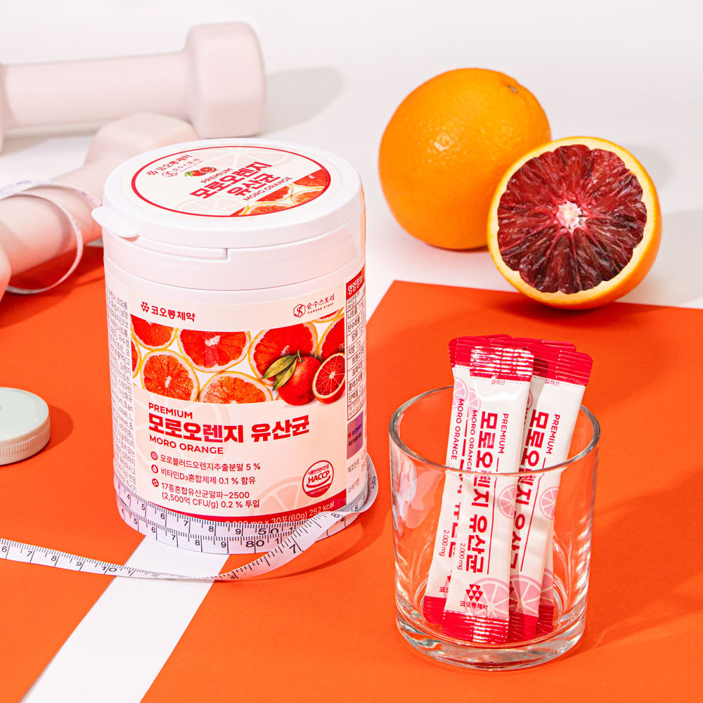 [6개월] 순수스토리 모로오렌지 유산균 프리바이오틱스 맛있는 생 유산균 스틱 60g - 상세 이미지 3