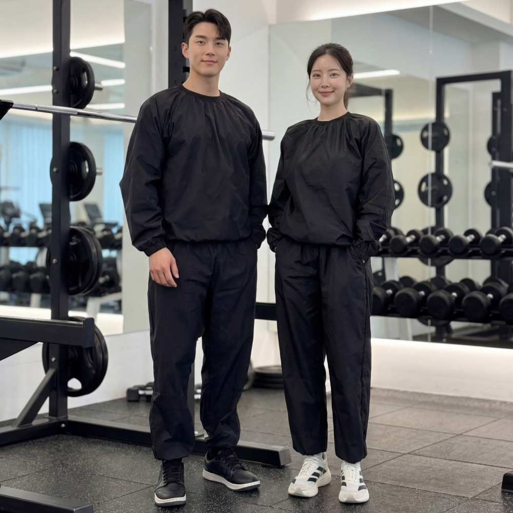 땀복세트 남자트레이닝세트 런닝복 헬스복 다이어트 조깅복 - 상세 이미지 2