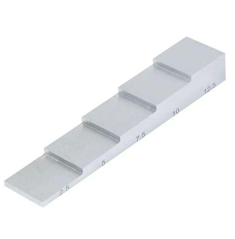 초음파 두께 게이지 금속 블록 교정 선형 측정기 단계 15 20 25mm 100x24.5mm - 상품 이미지