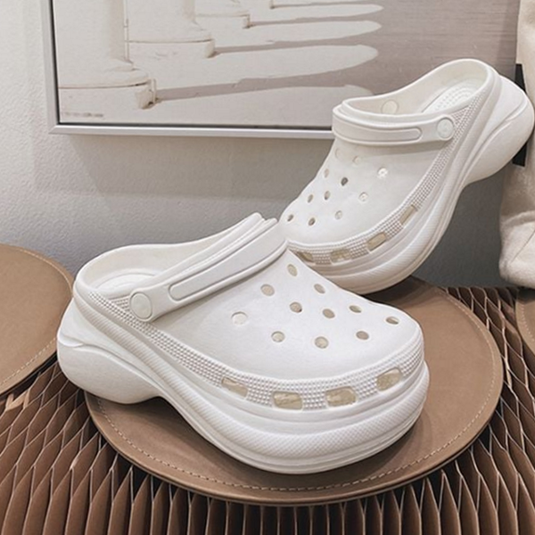 두꺼운 여성 통굽 슬리퍼 7cm 여성 키높이 슬리퍼 여름 샌들 - 상품 이미지