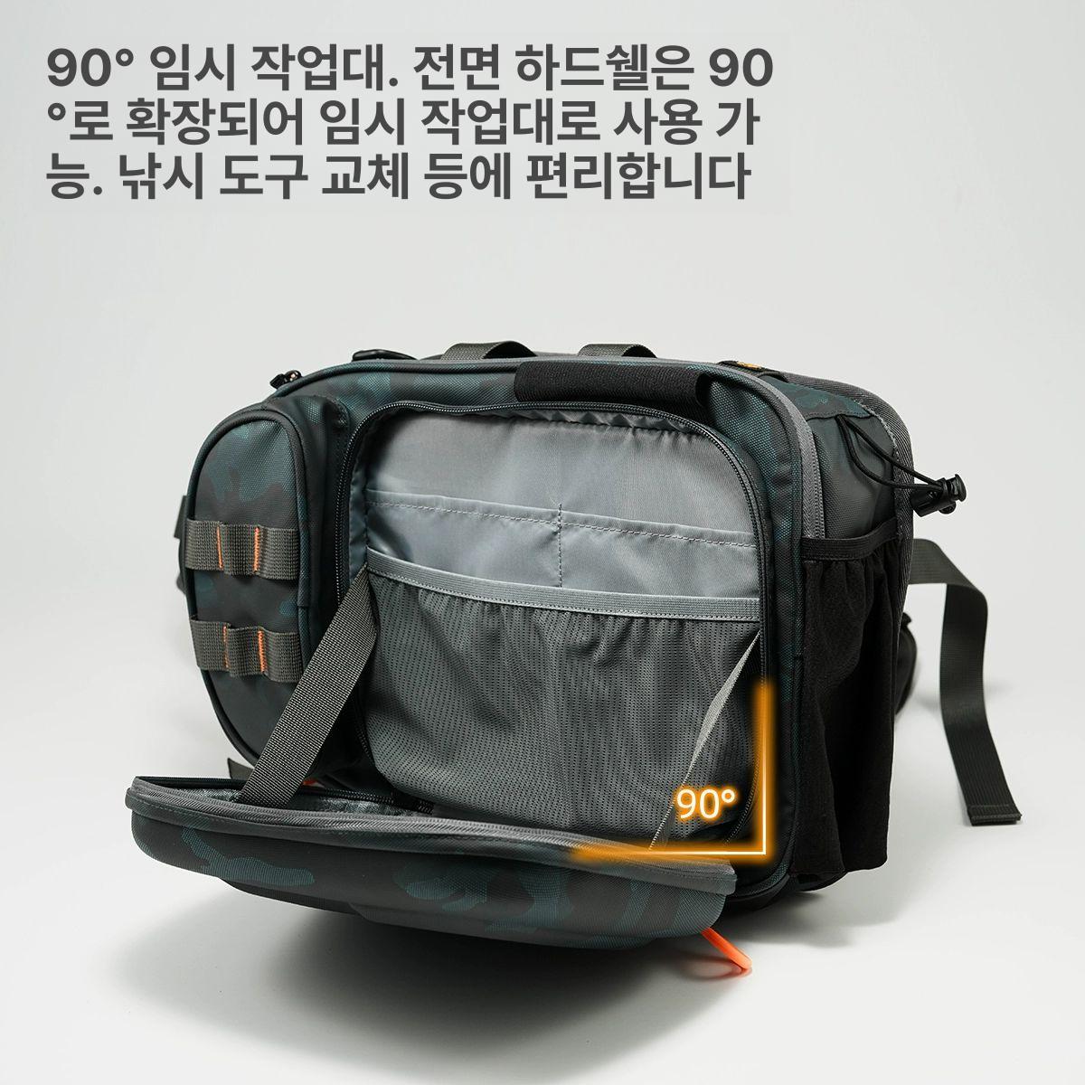 방수 다기능 대용량 낚시가방 어깨끈 딥그린 - 상세 이미지 5