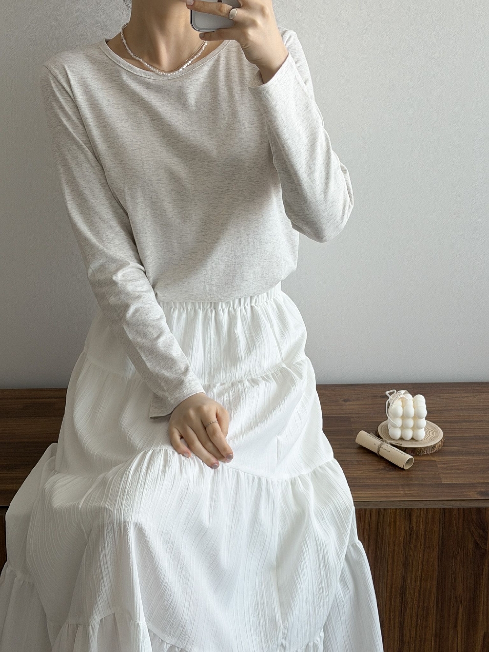 모달티셔츠 랍빠티 기본 면 이너 레이어드 긴팔 티셔츠 - 상세 이미지 5