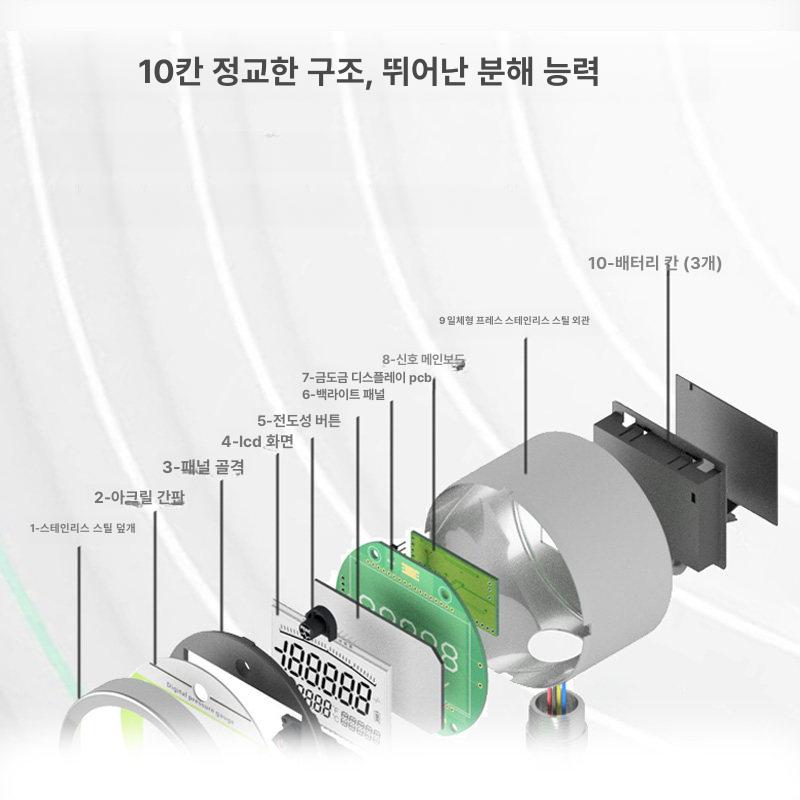 디지털게이지 압력계 수압계 제품 디지털 점검 게이지 0-2.5MPa 직경60mm1급 기타 나사 - 상세 이미지 3