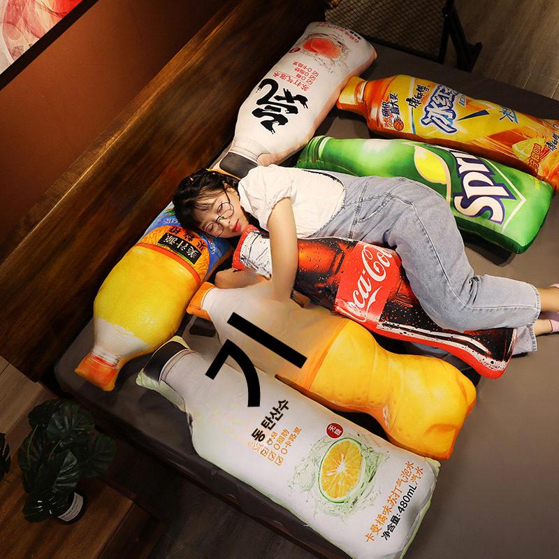 재미있는 쿠션 음료 대형 베개 소파 거실 인테리어 카키콜라 70cm - 상세 이미지 3