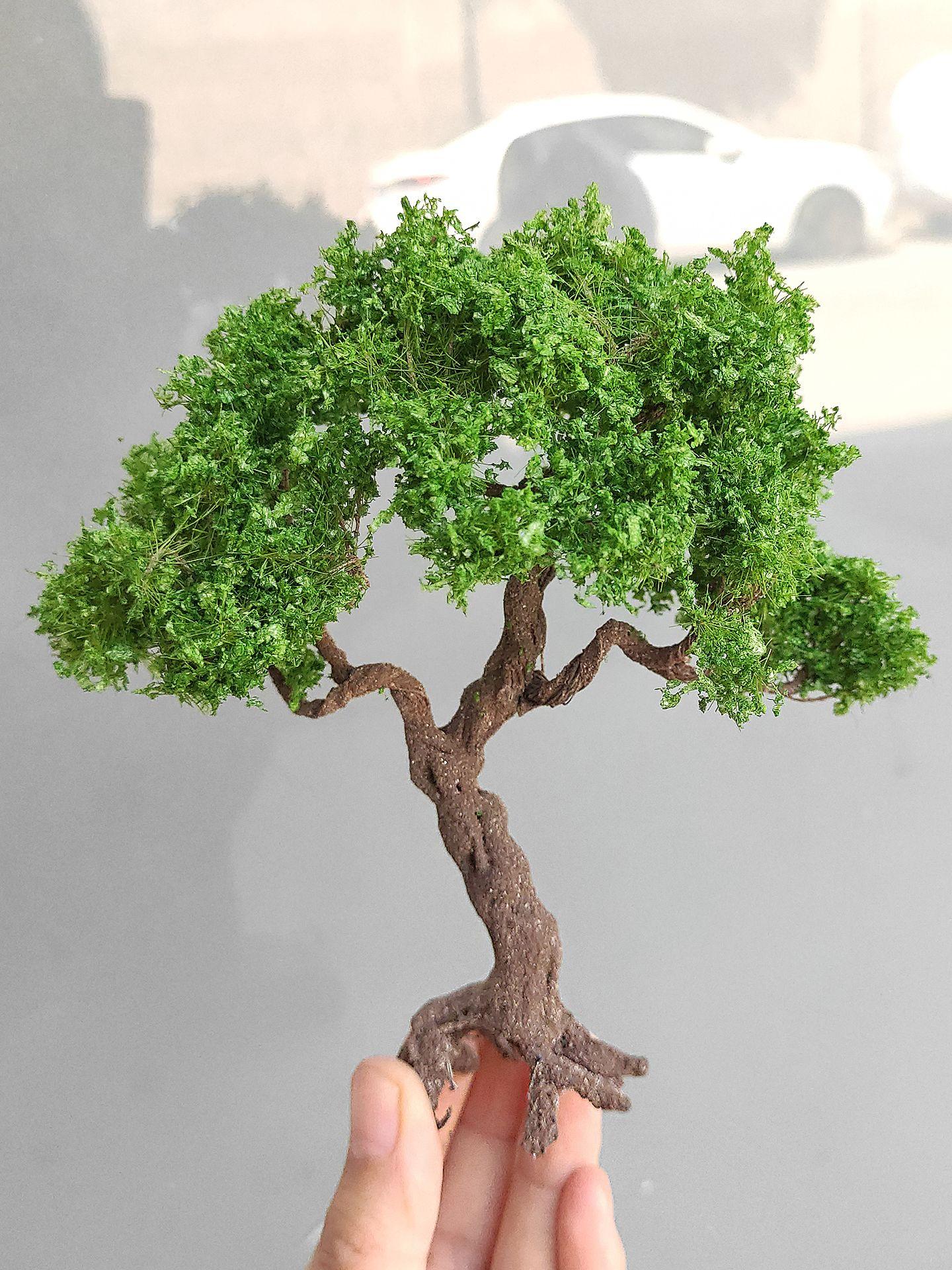 미니어처 소나무 피규어 테이블 장식품 인테리어 모형 15cm 약간 - 상품 이미지