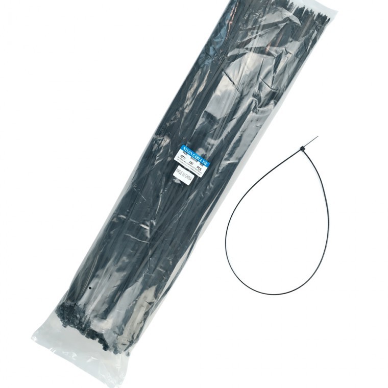 Kimspp 케이블타이 5x650mm 블랙 약250개입 케이블밴드 타이밴드 전선 배선정리 - 상품 이미지