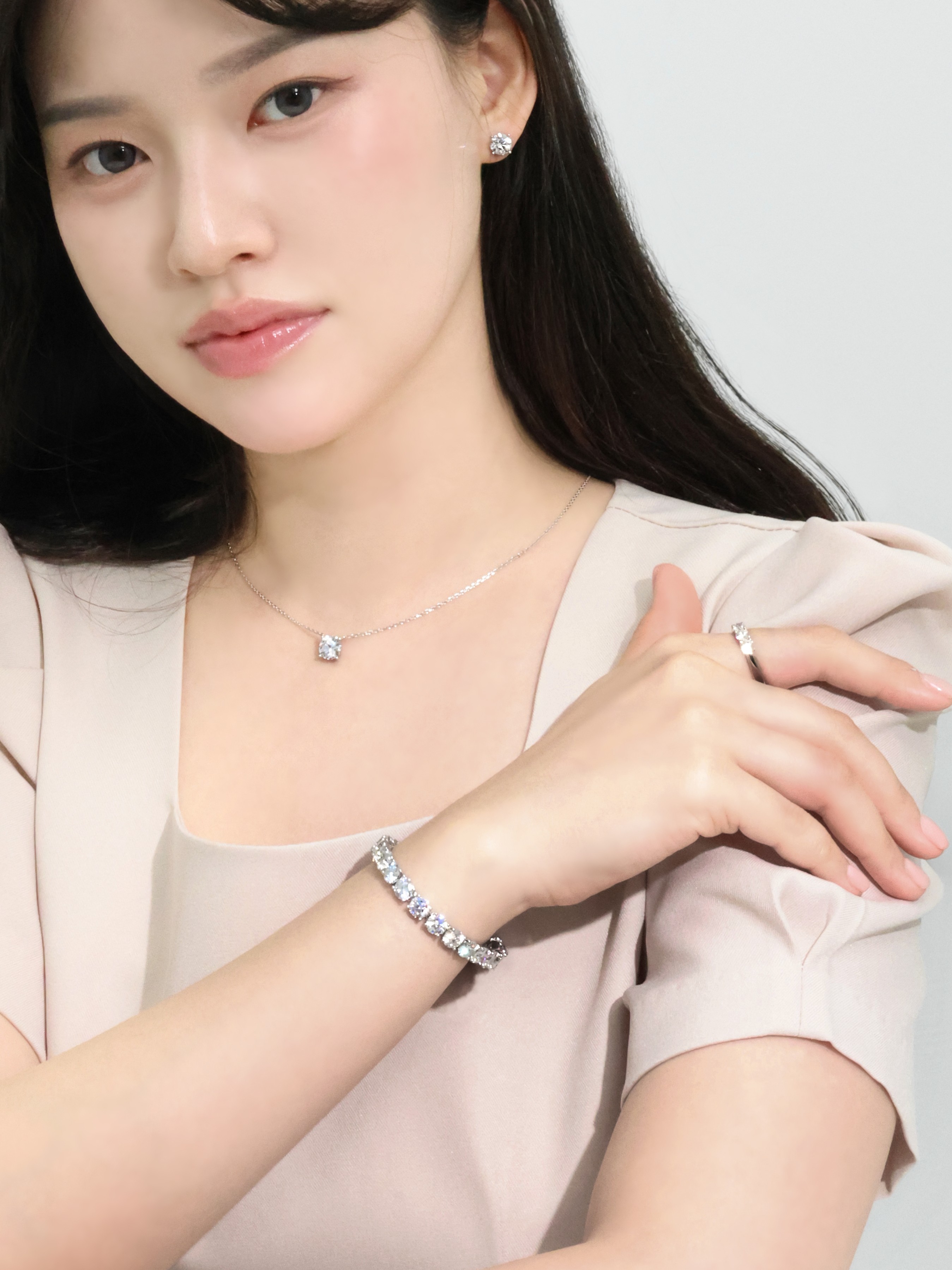 2캐럿 랩다이아 목걸이 일체형 4프롱 IGI 랩다이아몬드 D컬러 14k 18k - 상세 이미지 3