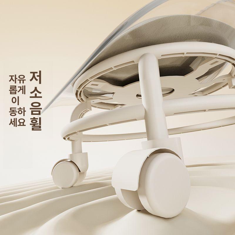 앉은뱅이 의자 등받이 오렌지 좌식체어 바퀴 낮은 작업용 투명 컬러 [PP 아크릴 등받이] - 상세 이미지 4