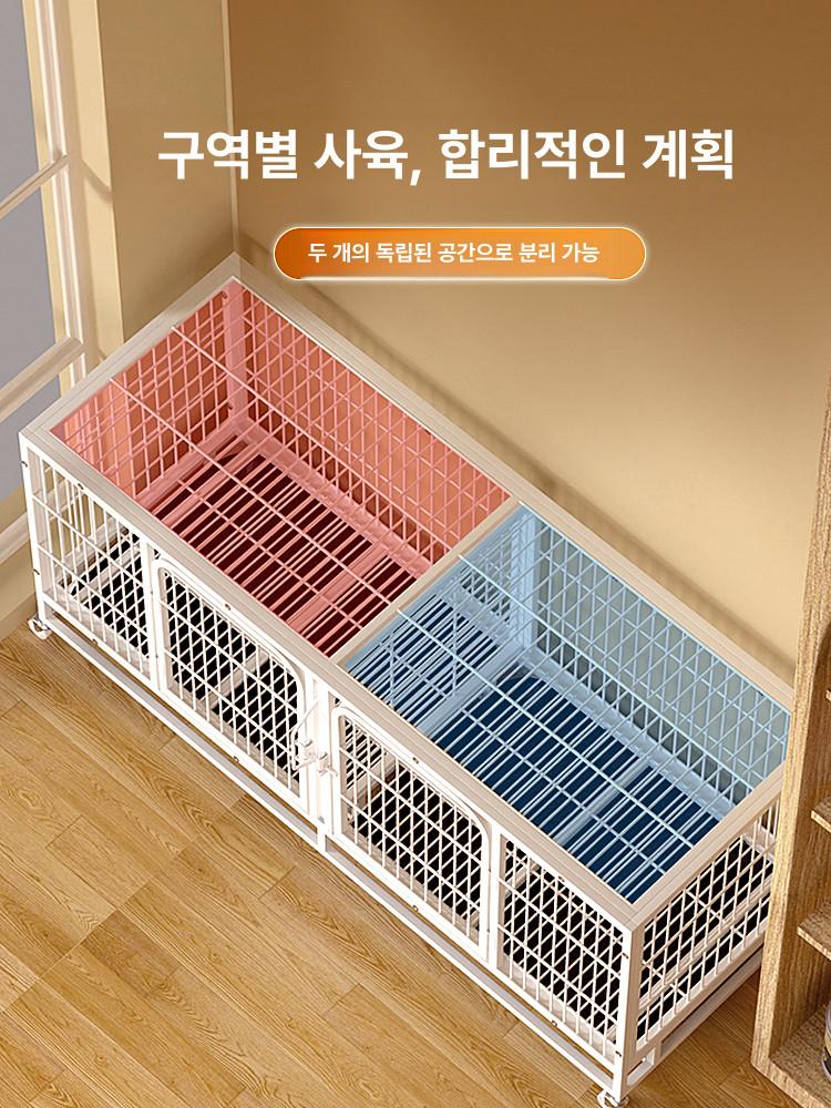 반려 동물 철장 케이지 야외 사각 강아지 고양이 펫 도어 중형견 펜스 개집 실내 애견 이미지 6