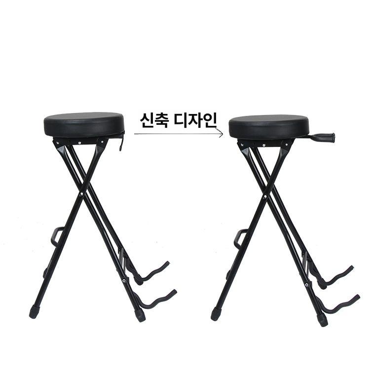 기타 연주용 스탠드 겸용 의자 악기 거치 일체형 벤치 기타 스탠드/스툴 올인원 - 상세 이미지 3