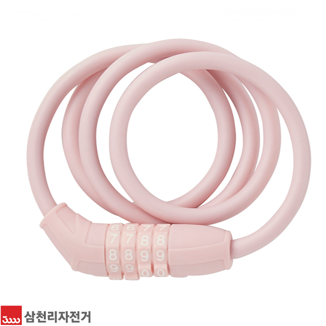 삼천리 와이어 번호키 소 파스텔 컬러 자전거 자물쇠 잠금장치 SL160C - 상품 이미지