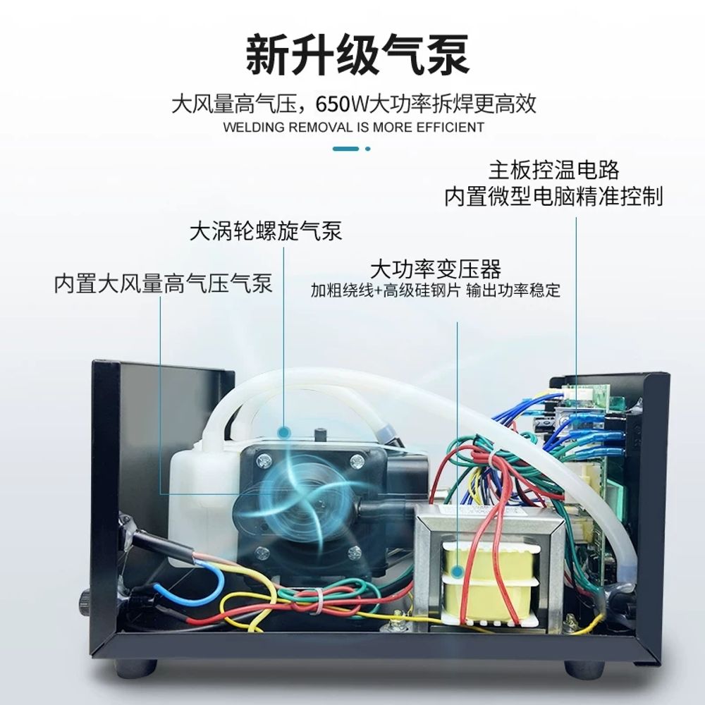 산업용 인두기 납땜 PCB 인두기-세트 스테이션 땜질 852 히팅 온도조절 열풍기 - 상세 이미지 5