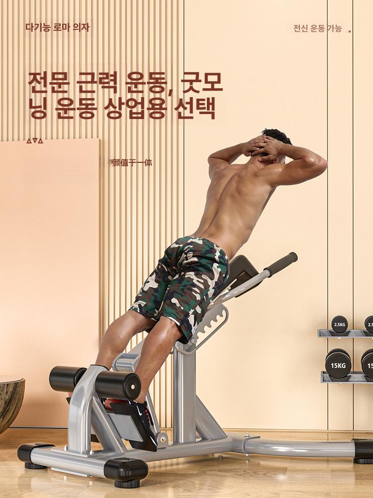 백익스텐션 로망 체어 운동 코어 복근 블랙 홈짐 헬스장 블랙 - 상세 이미지 3