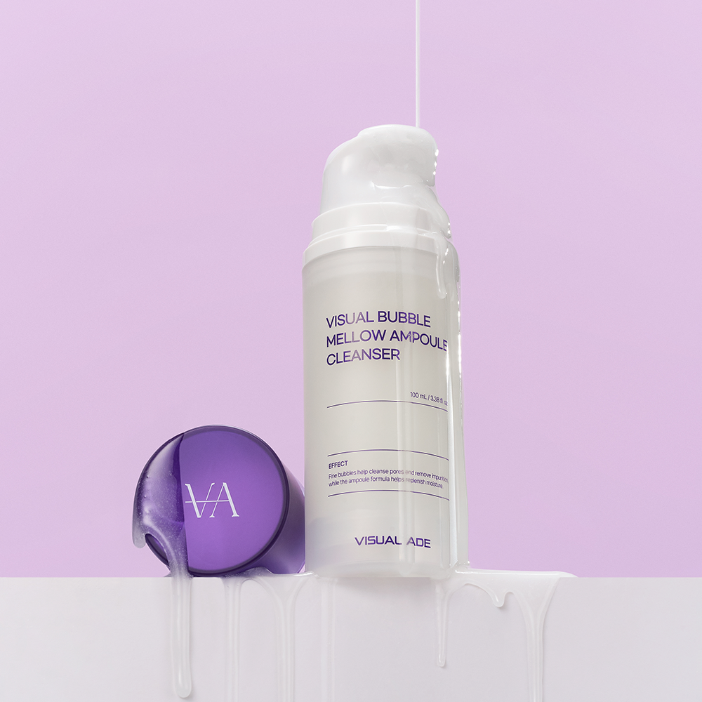 [비주얼에이드] 비주얼 버블 멜로우 앰플 클렌저 저자극 미세버블 딥클렌징 100ml - 상세 이미지 3