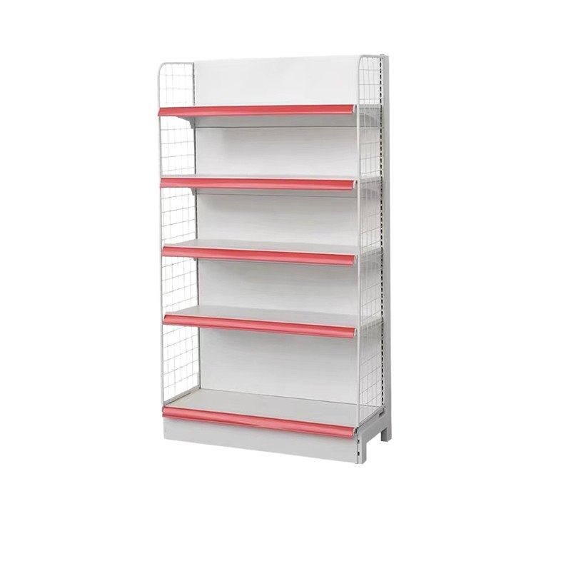 마트 편의점 진열대 양면 단면 다층 매대 약국 선반 흰색 단면 90x40x135 5층 - 상품 이미지