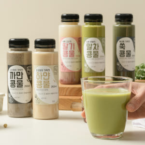 정담두부집 두유 250ml 5일플랜 하얀/까만/딸기/쑥/말차 맛보기 국산... 맛있게 먹은 솔직 후기 - 상품 이미지 2