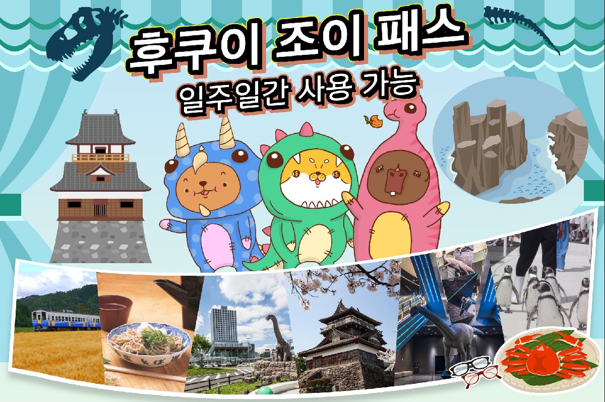 [바로사용가능] JR 간사이 호쿠리쿠 패스 7일권 + 후쿠이 조이패스 - 상품 이미지