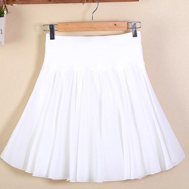 라인댄스복 스커트 의상 체리블라썸 s 댄스치마 플리츠 퓨어 블랙 S 40-45kg - 상세 이미지 3