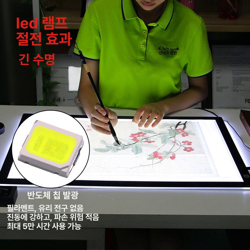 라이트테이블 LED 조명 스케치 대형 도광판 5V 원형 600x400 3단계 - 상세 이미지 3