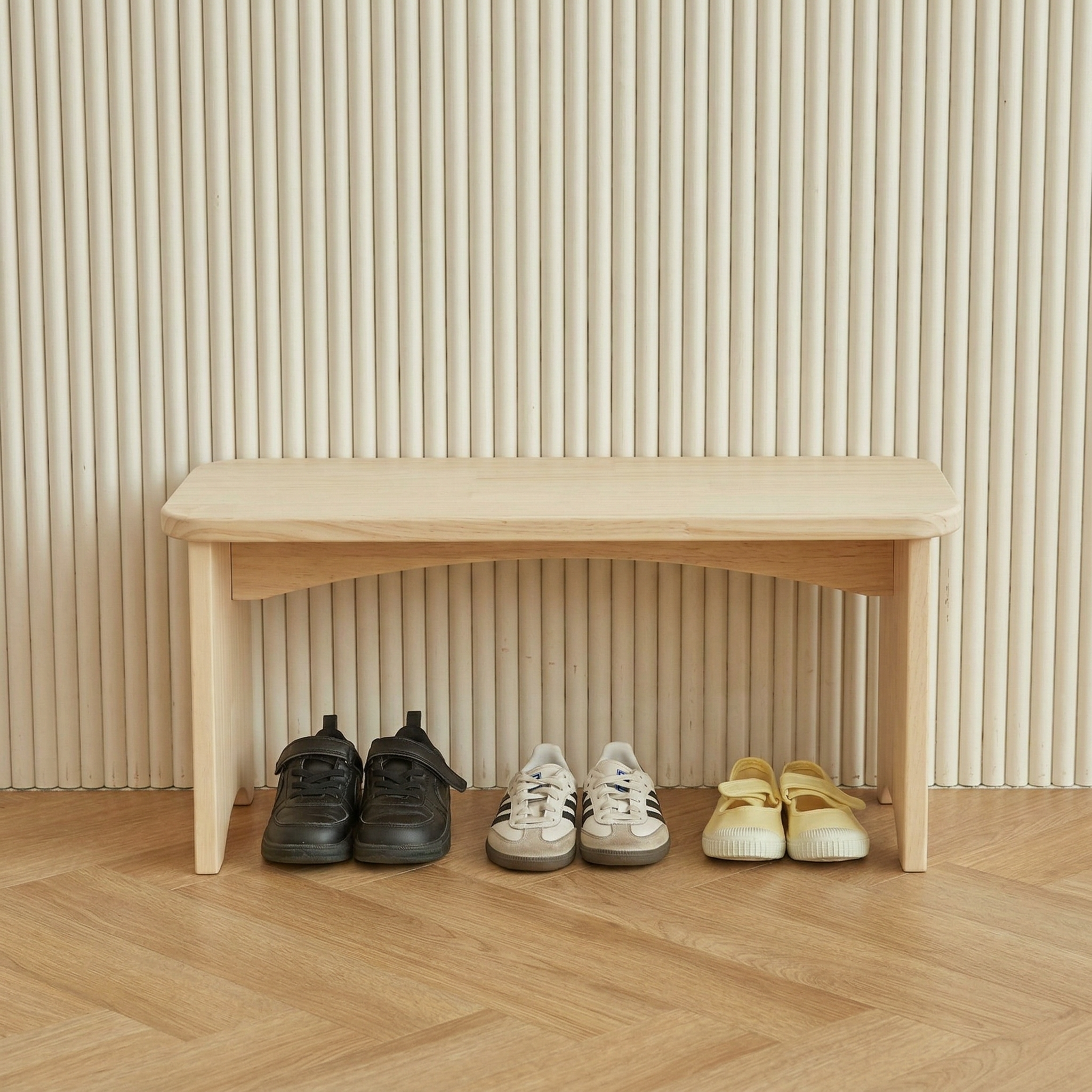 라떼파파 친환경 소나무 원목 현관 신발장 벤치 슈벤치 1단