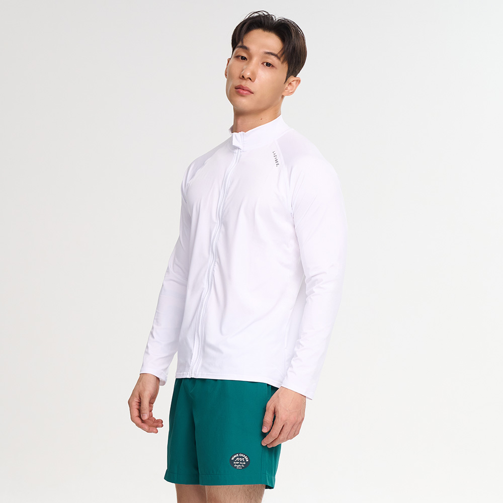 에센셜 루즈핏 긴팔 남자 집업 래쉬가드 수영복 반바지 상하세트 체형커버 (6컬러) 이미지 7