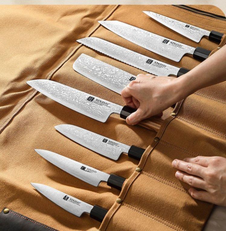 나이프 칼케이스 주방 칼가방 보관함 가죽칼집 가방 롤 칼 보관 칼꽂이 칼집 - 상세 이미지 3