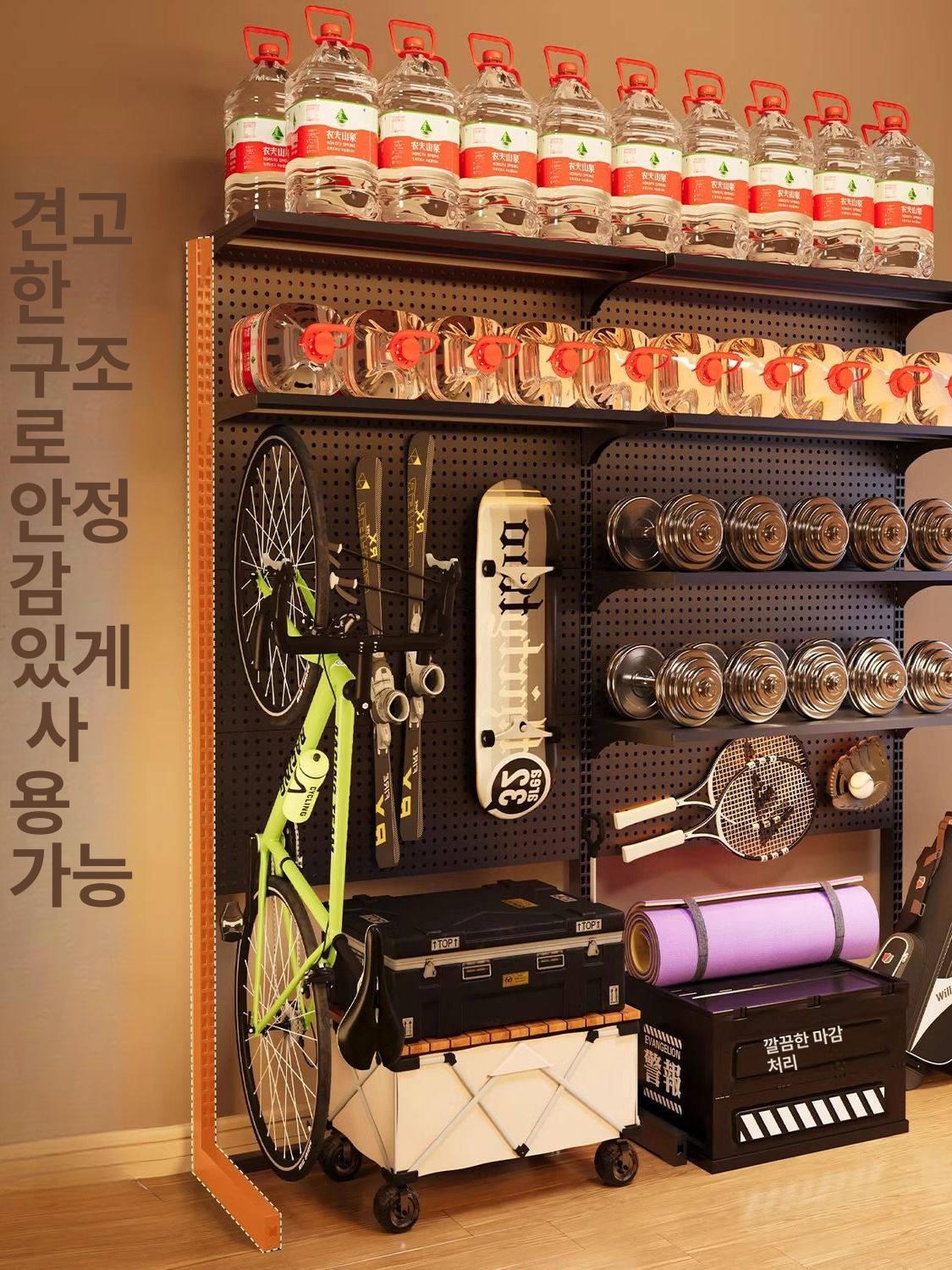 스탠딩 타공 보드판 진열대 파티션 걸이 플로어 사무실 선반 책장 다용도 타공보드 걸이대 - 상세 이미지 4
