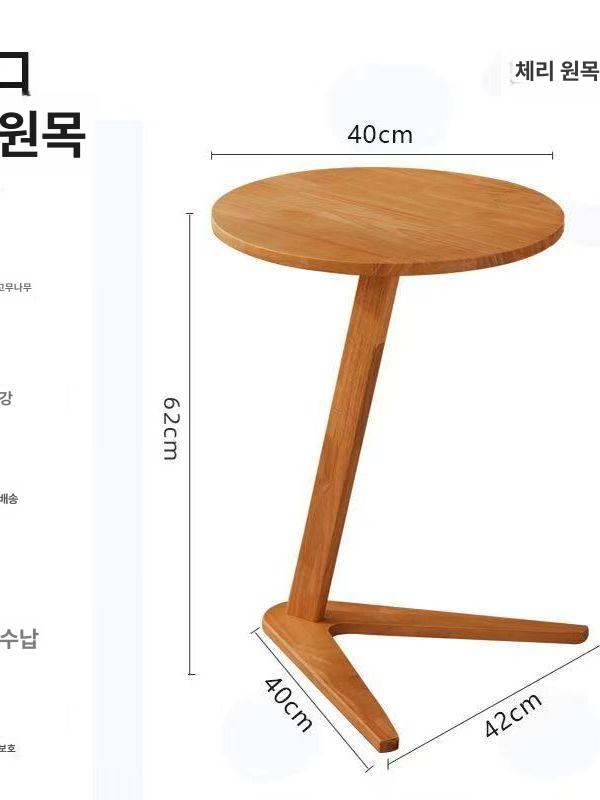빈티지 고목나무 50cm 원형 조립식 밑 브라운 쇼파 월넛 40cm 높이 61 - 상세 이미지 2