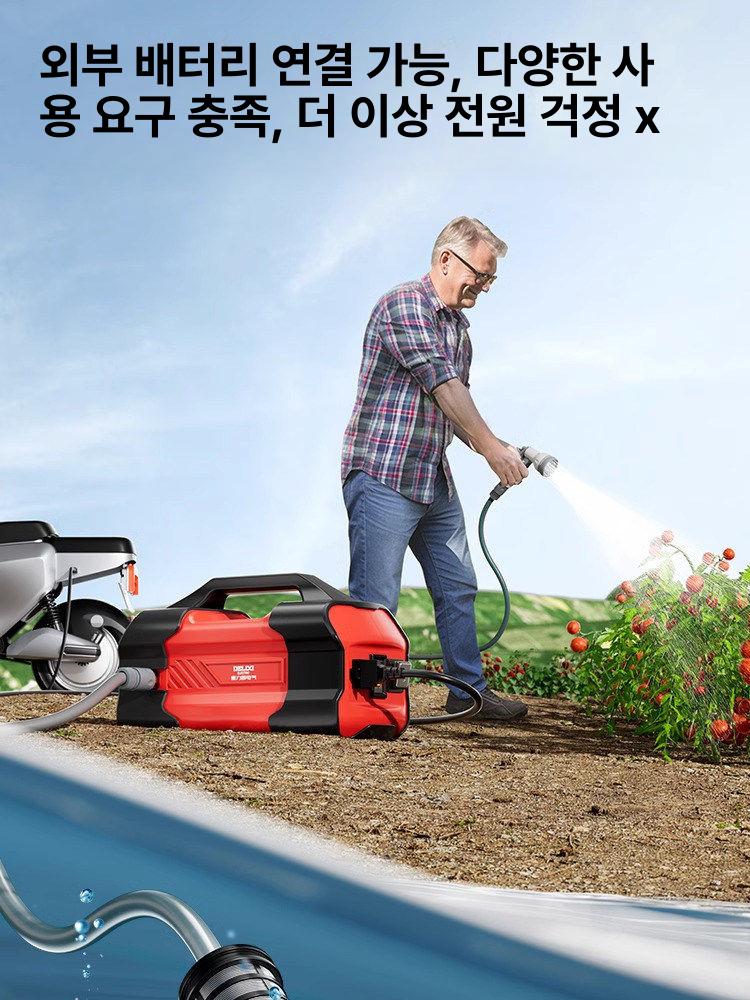 충전식 무선 양수기 전기 농업용 충전 호스 펌프 텃밭 물펌프 휴대용 방수형 워터펌프 정원 - 상세 이미지 2