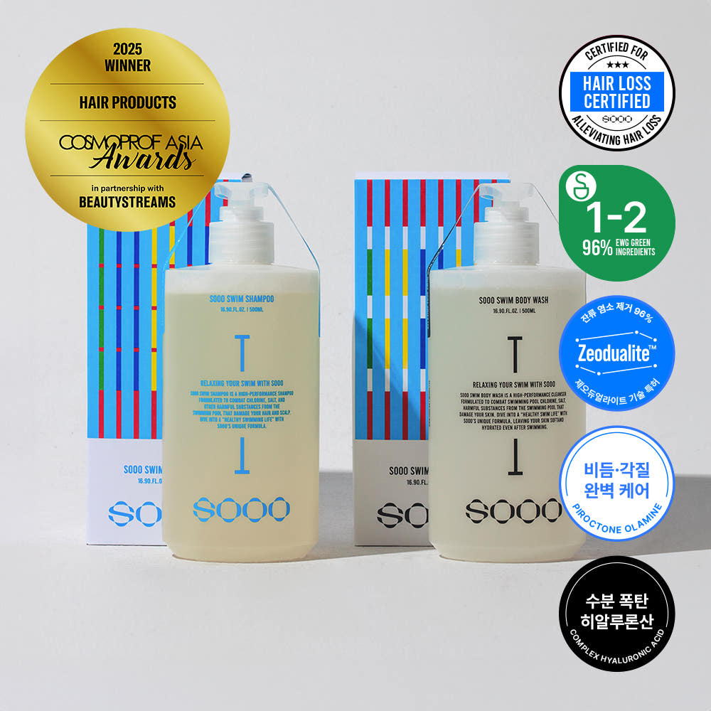 SOOO 수영 샴푸&바디워시 염소 냄새 제거 SOOO 500ml