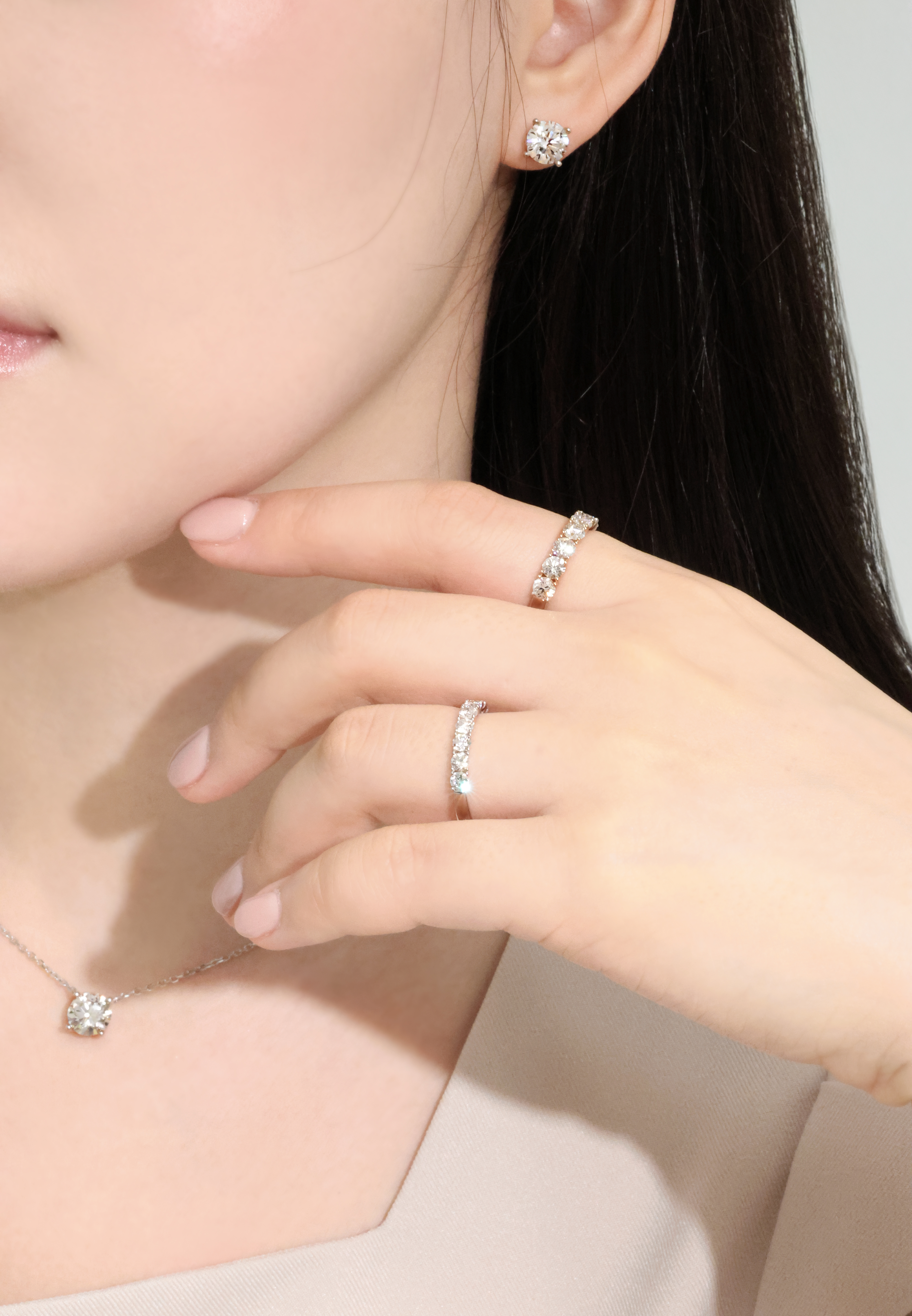 랩다이아 침귀걸이 4프롱 1.5캐럿 랩다이아몬드 IGI D컬러 14k 18k - 상세 이미지 3
