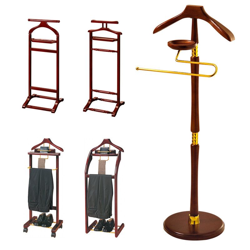 원목 스탠드 코트랙 호텔식 수트 행거 양복 드레스룸 A섹션 430x400x1150 mm - 상세 이미지 2