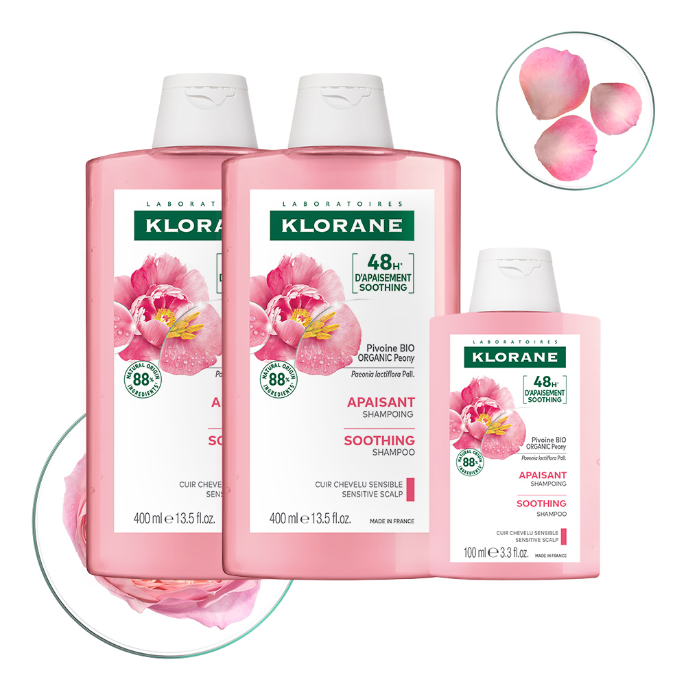 클로란 피오니 샴푸 400ml 2개 + 100ml (민감두피&두피진정) - 상품 이미지