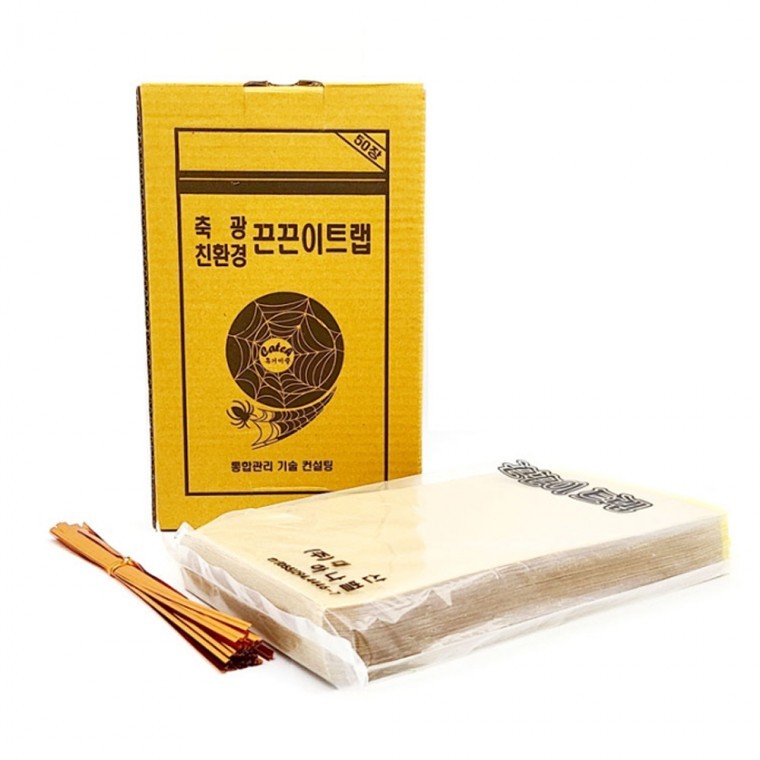 축광 끈끈이 트랩 50장 초파리 해충 농가 함정 트랩 1SET - 상품 이미지