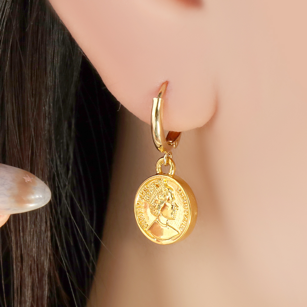 주리에떼 24K 순금 여성 데일리 엘리자베스 밀리언 금 귀걸이 기념일 선물(14K/18K 원터치링) - 상세 이미지 3
