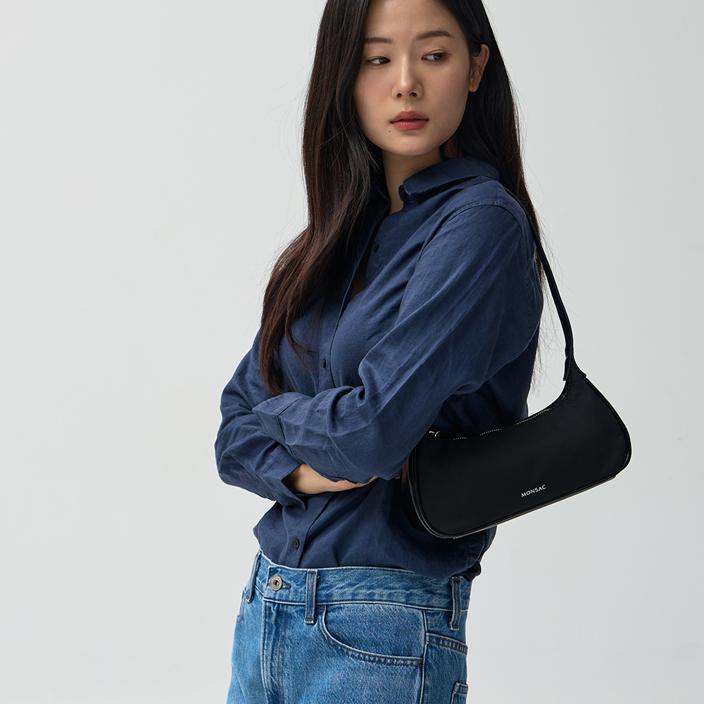 몽삭 로이 숄더백 미디움 블랙 AP24-2503-BN - 상세 이미지 4
