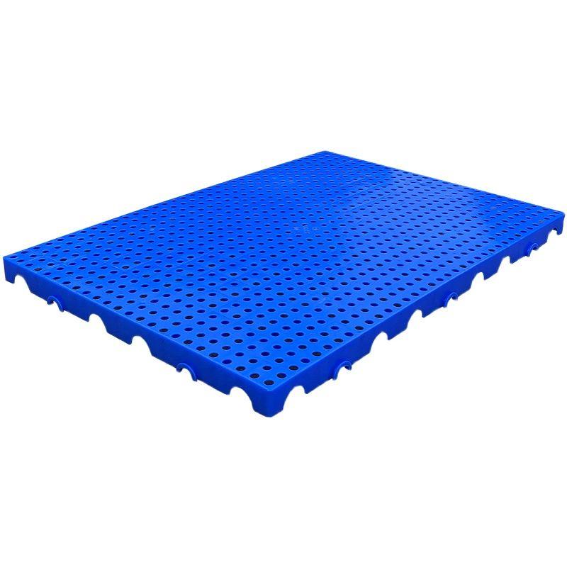 마트 방습 보드 1. 창고바닥매트 파렛트 플라스틱깔판 라운드홀 블루 두꺼운 100x80x4cm - 상품 이미지